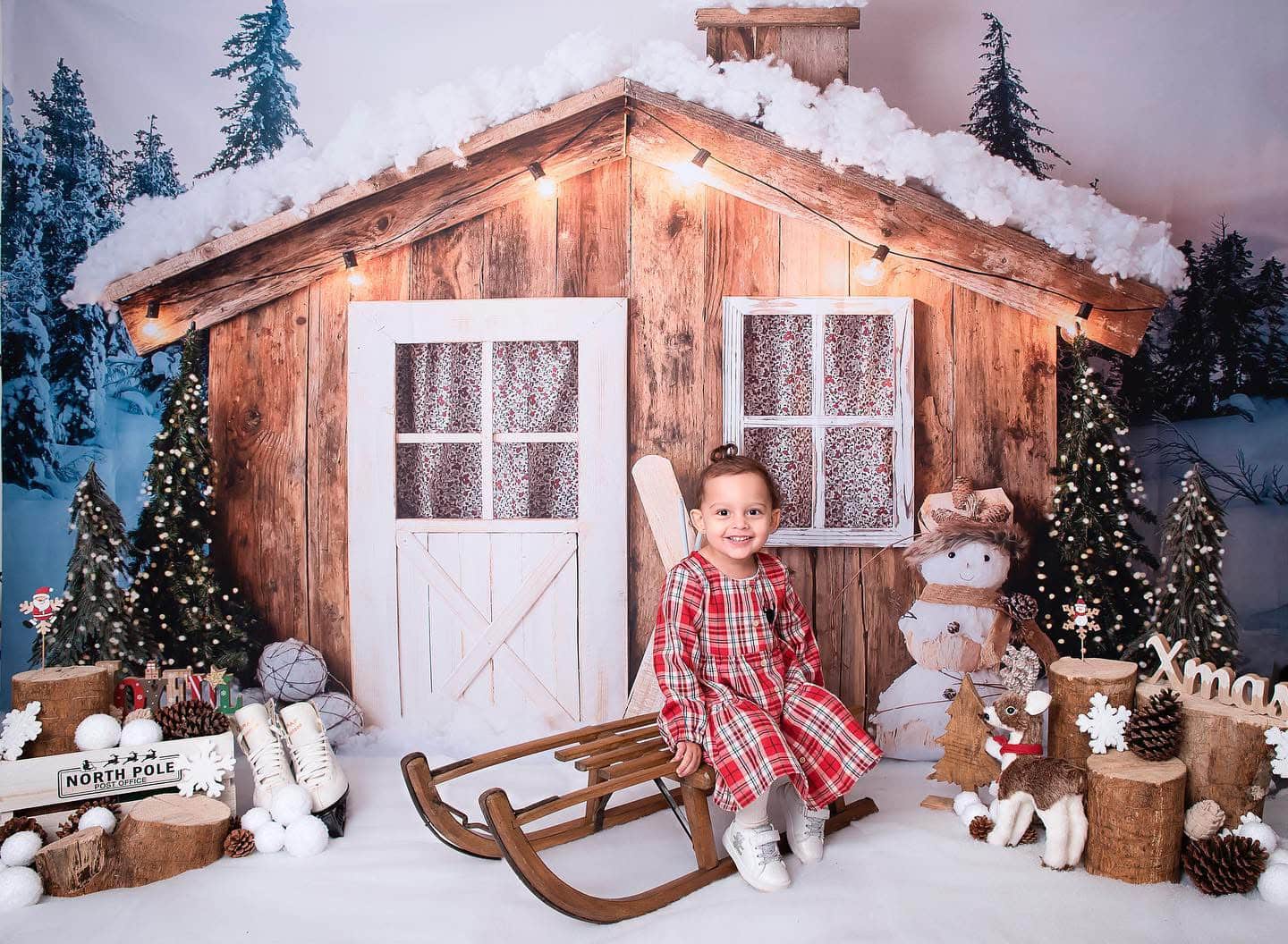 Famille lors d une mini-séance photo de Noël en studio en Moselle par VDL Photographe